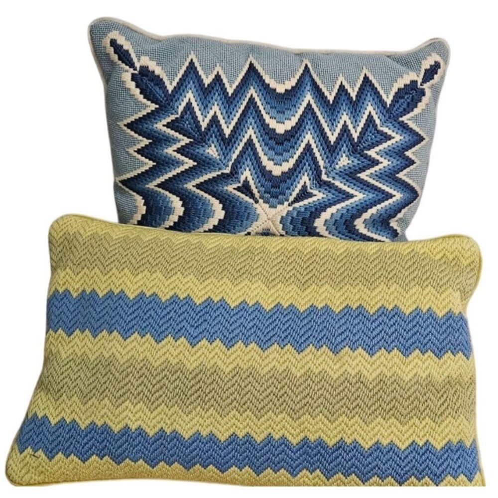 Handwoven Geometric Pattern Throw Pillow Covers Set